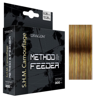Żyłka DRAGON S.H.M.Camouflage Method&Feeder 0.25 mm/7.00 kg 300 m camou/4-kolor. jasna