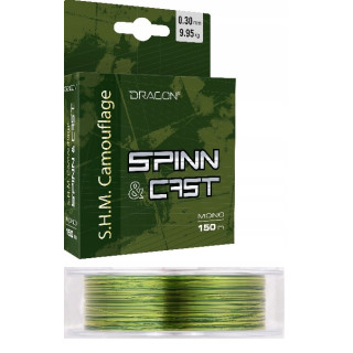 Żyłka DRAGON S.H.M.Camouflage Spinn&Cast 0.18 mm/4.15 kg 150 m camou/4-kolor.zielon