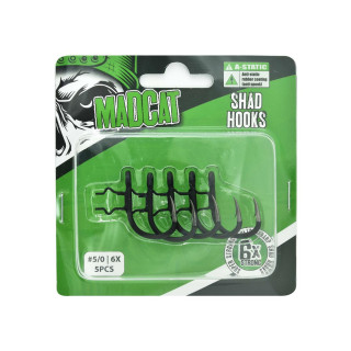 MADCAT A-STATIC SHAD HOOK 6X 5/0