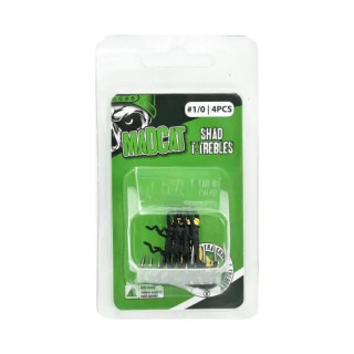 MADCAT A-STATIC SHAD T-TREBLE 4X 1/0