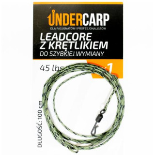 UnderCarp Leadcore z krętlikiem do szybkiej wymiany UC5