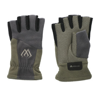 RĘKAWICZKI POLAROWE - BEZ PALCÓW rozm. L - SZARO ZIELONY - op.1kpl.