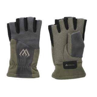 RĘKAWICZKI POLAROWE - BEZ PALCÓW rozm. XL - SZARO ZIELONY - op.1kpl.