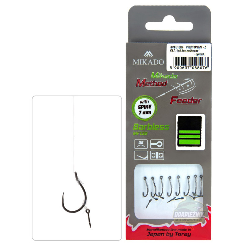 PRZYPON MF - Z IGŁĄ - hak bez zadziora nr 6 / żyłka: 0.25mm/10cm - op.8szt. PRZYPON MF - Z IGŁĄ - hak bez zadziora nr 6 / żyłka: 0.25mm/10cm - op.8szt.