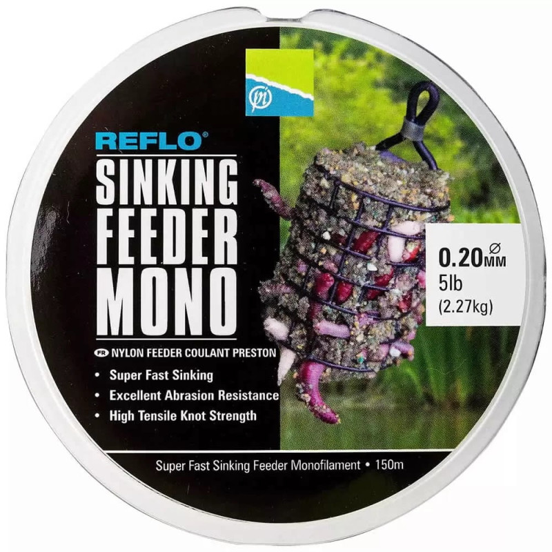 Preston 0.28MM REFLO SINKING FEEDER MONO - 150M SPOOL - 10lb