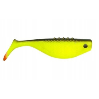 DRAGON V-LURES Fatty 3,5"/8.5cm 3pcs./bag SUPER YELLOW/BLACK red tail