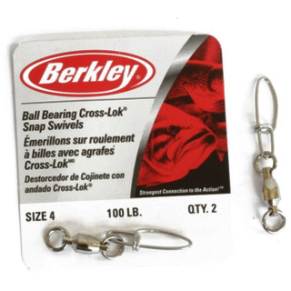 Berkley Ball Bearing Swivels Mc Mahon BB with snaps Swivel 4 nickeled