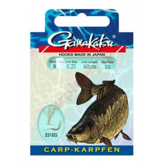 Gamakatsu BOOKLET CARP 3310G Nr 2-0.30MM 60CM