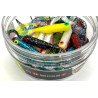 Great Fish GF1 Twister Soft Bait, Multicolor, 24pcs, 49mm
