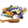 Great Fish GF1 Twister Soft Bait, Fish Scent, Multicolor, 24pcs x 0.9g