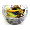 Great Fish GF1 Twister Soft Bait, Fish Scent, Multicolor, 24pcs x 0.9g