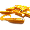 Great Fish GF1 twister soft bait, fish scent, gold, 10pcs x 0,9g., 49mm