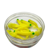 Great Fish GF1 twister soft bait, fish scent, yellow, 10pcs x 0,9g., 49mm