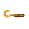 Great Fish GF1 Twister Soft Bait, Fish Scent, Green, 10pcs, 49mm