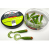 Great Fish GF1 Twister Soft Bait, Glitter Green, Fish Scent, 10pcs 49mm
