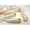 Great Fish GF1 Twister Soft Bait, Fish Scent, Silver Pearl, 10pcs