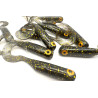 Great Fish GF1 Twister Soft Bait, Fish Scent, Black & Gold, 10pcs, 49mm