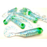 Great Fish GF1 twister soft bait, fish scent, ice blue, 10pcs x 0,9g., 49mm