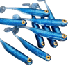 Great Fish GF1 soft bait, fish scent, blue pearl, 10pcs x 1g., 49mm