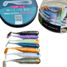 Great Fish GF1 soft bait, fish scent, multicolor I, 24pcs x 1g, 49mm