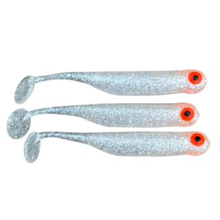 Great Fish GF1 soft bait, fish scent, silver pearl, 10pcs x 1g., 49mm