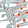 Great Fish GF1 soft bait, fish scent, silver pearl, 10pcs x 1g., 49mm