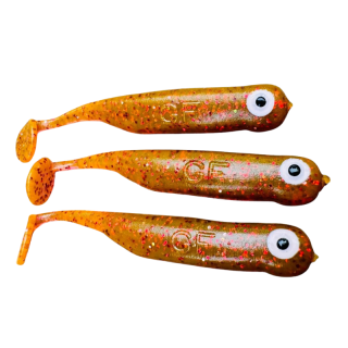 Great Fish GF1 soft bait, fish scent, motor oil red, 10pcs x 1g., 49mm