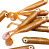 Great Fish GF1 soft bait, fish scent, motor oil red, 10pcs x 1g., 49mm