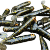 Great Fish GF1 soft bait, fish scent, black&gold, 10pcs x 1g., 49mm