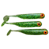 Great Fish GF1 soft bait, fish scent, glitter green, 10pcs x 1g., 49mm