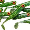 Great Fish GF1 soft bait, fish scent, glitter green, 10pcs x 1g., 49mm