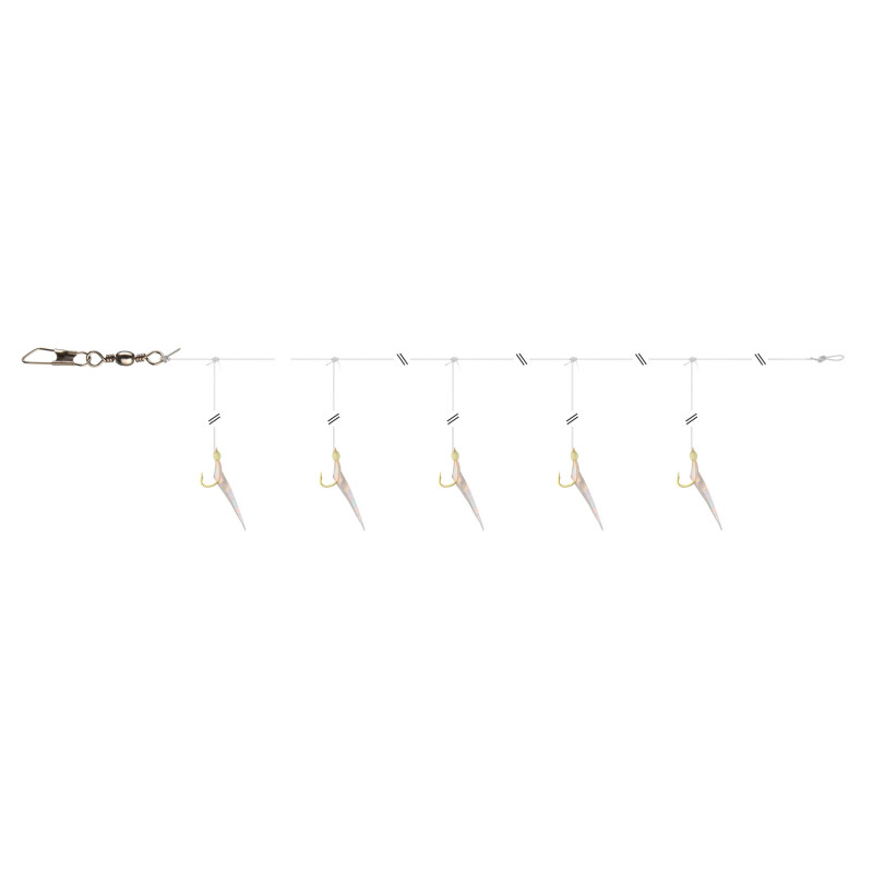 GrandW. Hering-Rig Sabiki 10 glow