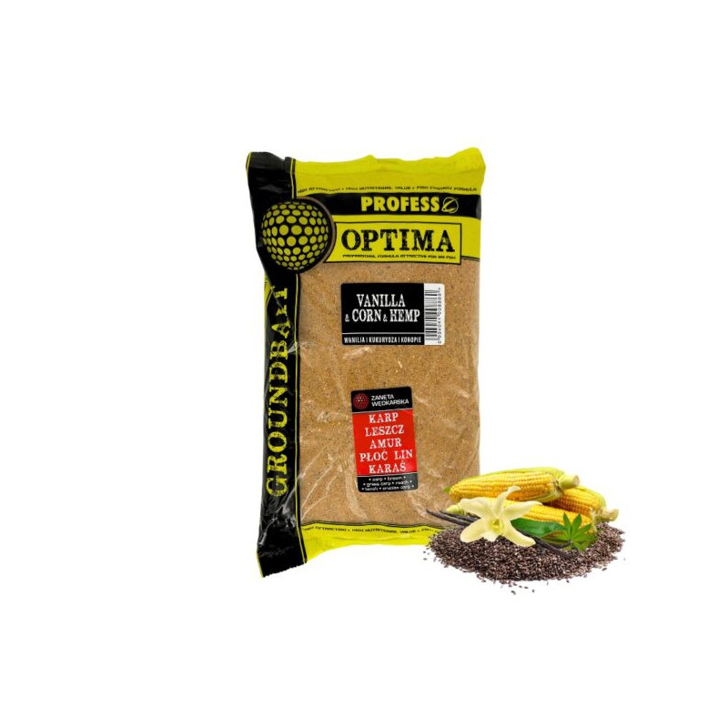 Profess Zanęta OPTIMA vanilla & corn & hemp 1000 g wanilia i kukurydza i konopie
