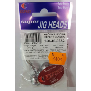 Główka Jigowa Expert Classic 25,0g hak 4/0 3szt.