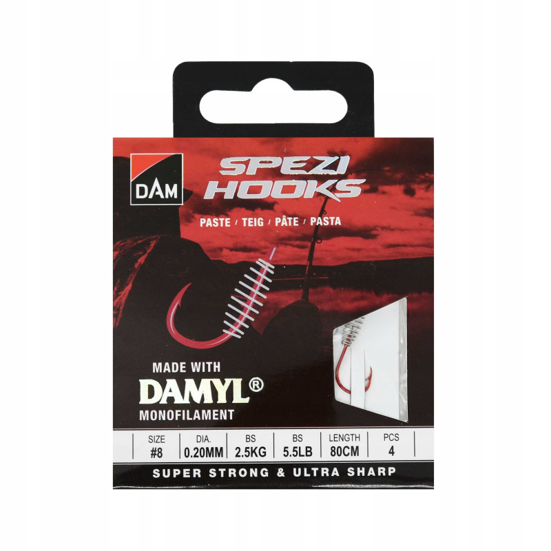 DAM SPEZI PASTE 8 0.20MM 2.5KG 5.5LBS 80CM 4PCS DAM SPEZI PASTE 8 0.20MM 2.5KG 5.5LBS 80CM 4PCS