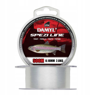 DAM DAMYL SPEZI LINE TROUT 500M 0.18MM 2.8KG 6LBS TRANSPARANT