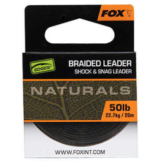 Fox Naturals Braided Leader x20M 50lb/22.7kg