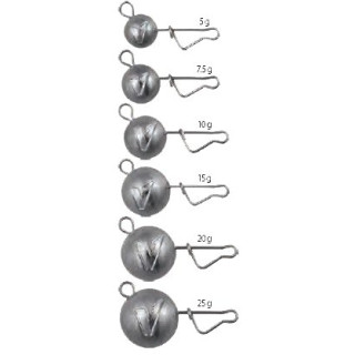OBCIĄŻENIE SPINNINGOWE/GŁÓWKA WYMIENNA DRAGON MIX 6SZT 5-7.5-10-15-20-25G PDF-599-000-000