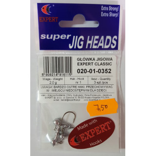 Główka Jigowa Expert Classic 2,0g hak 1 3szt.