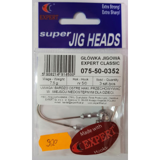 Główka Jigowa Expert Classic 7,5g hak 5/0 3szt.