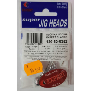 Główka Jigowa Expert Classic 12,0g hak 5/0 3szt.