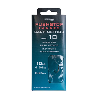 Haczyki Z Przyponem DRENNAN PUSHSTOP HAIR RIGS: CARP METHOD 10 HNQCMT010
