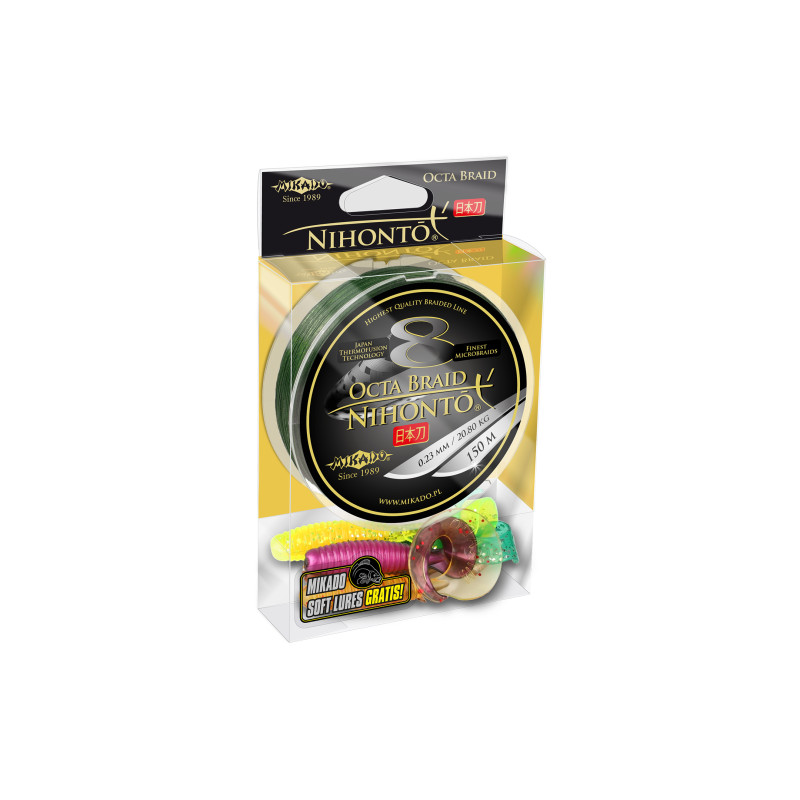 Plecionka Mikado Nihonto OCTA BRAID ZIELONY 0.10/150M Plecionka Mikado Nihonto OCTA BRAID ZIELONY 0.10/150M