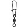 MADCAT STAINLESS SWIVELS W. EGG SNAP Nr 1 155LB 70KG BLACK 5PCS