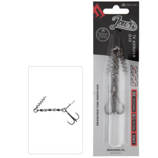 Mikado Dozbrojka - Z KRĘTLIKÓW JAWS EVO STINGER XL - 30kg - Kotwica nr 1/0- op.2szt.