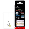 Mikado Przypon Method FEEDER - Z GUMKĄ - hak z zadziorem nr 4 / żyłka: 0.28mm/10cm - op.8szt.