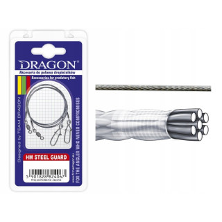 Przypon Dragon Hm 1x7 nylon/steel/ Momoi 9kg STEEL GUARD 25cm 2 szt.