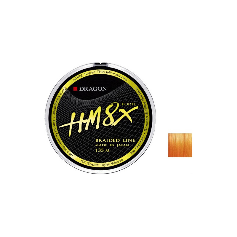 Plecionka Dragon Hm8X FORTE 135M 0.16MM 16.9KG POMARAŃCZ FLUO PDF-40-01-616