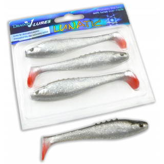Ripper DRAGON LUNATIC 4"/10cm PEARL/BLACK silver glitter red tail