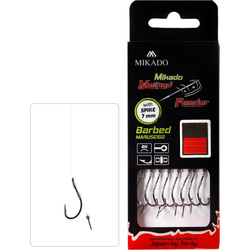 Mikado Przypon Method FEEDER - Z IGŁĄ - hak z zadziorem nr 4 / żyłka: 0.28mm/10cm - op.8szt. Mikado Przypon Method FEEDER - Z IGŁĄ - hak z zadziorem nr 4 / żyłka: 0.28mm/10cm - op.8szt.